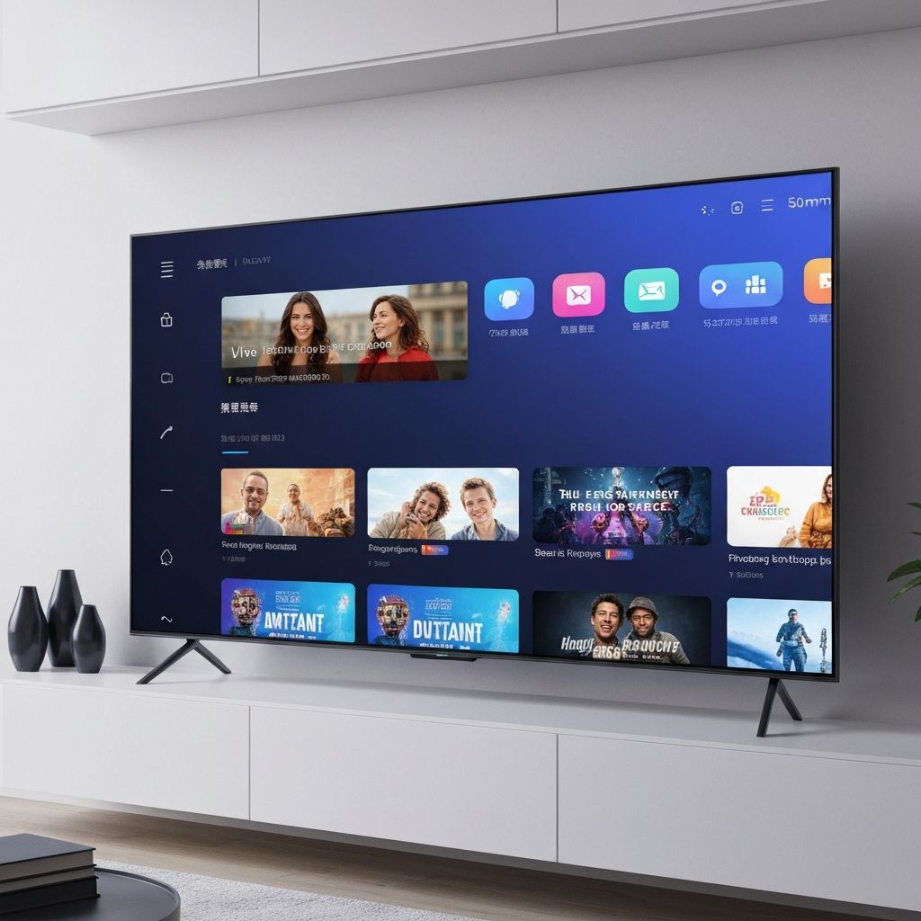 IPTV technology showing modern streaming on smart TV